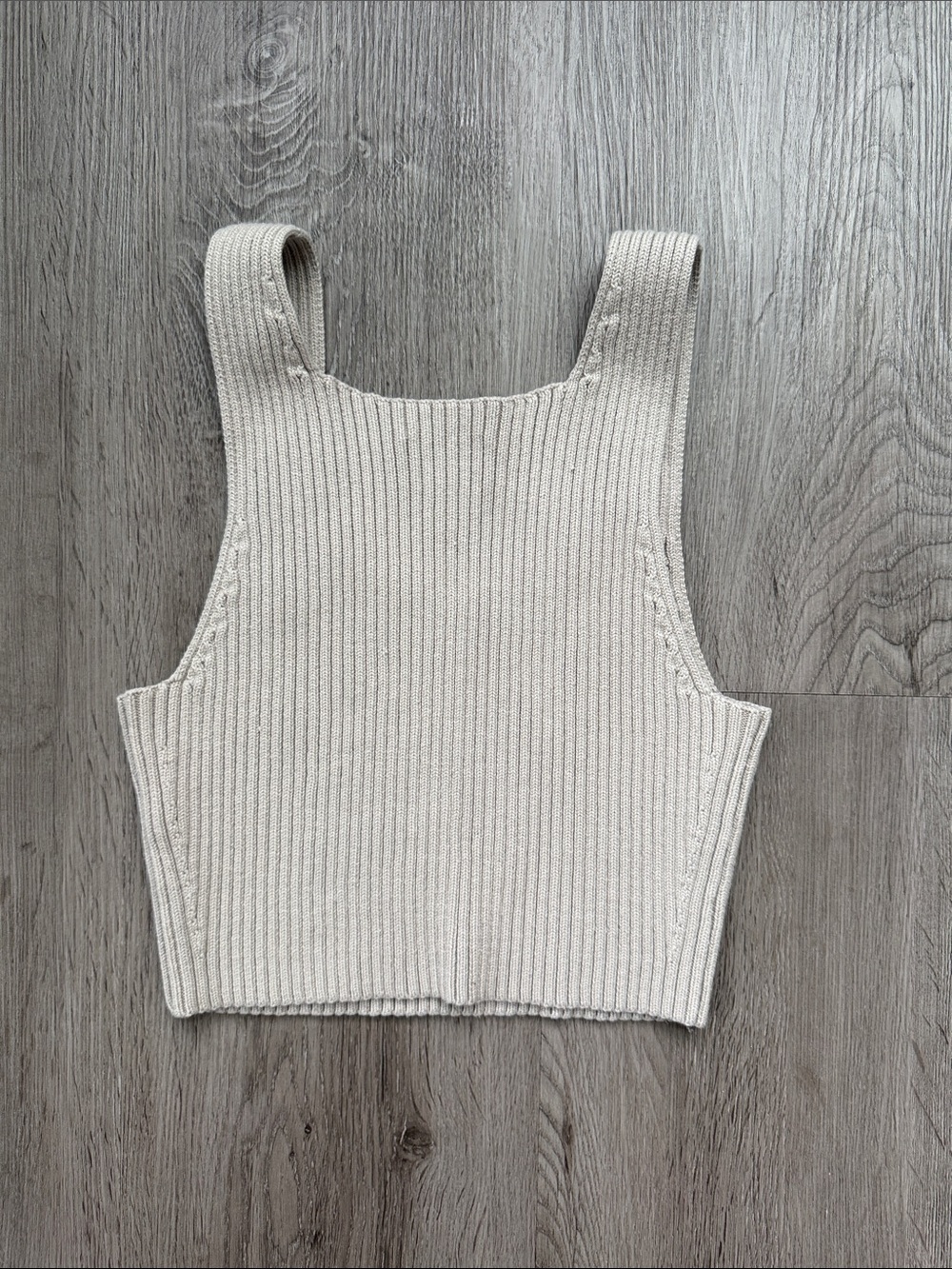 Wilfred Cream Ribbed Cropped Tank - Picture 3 of 3